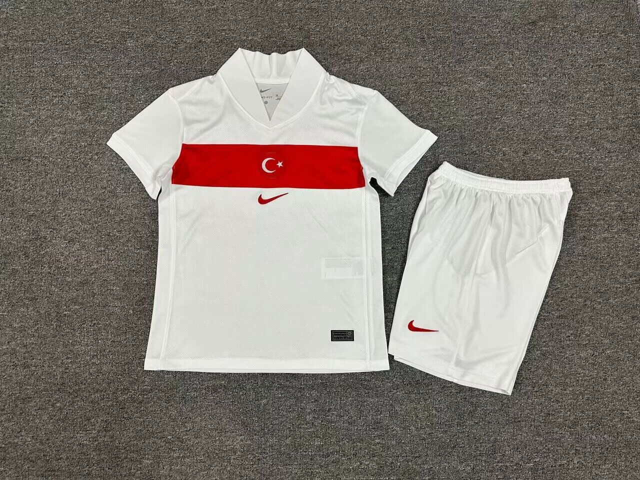 Kids-Turkey 2024 Euro Home Soccer Jersey
